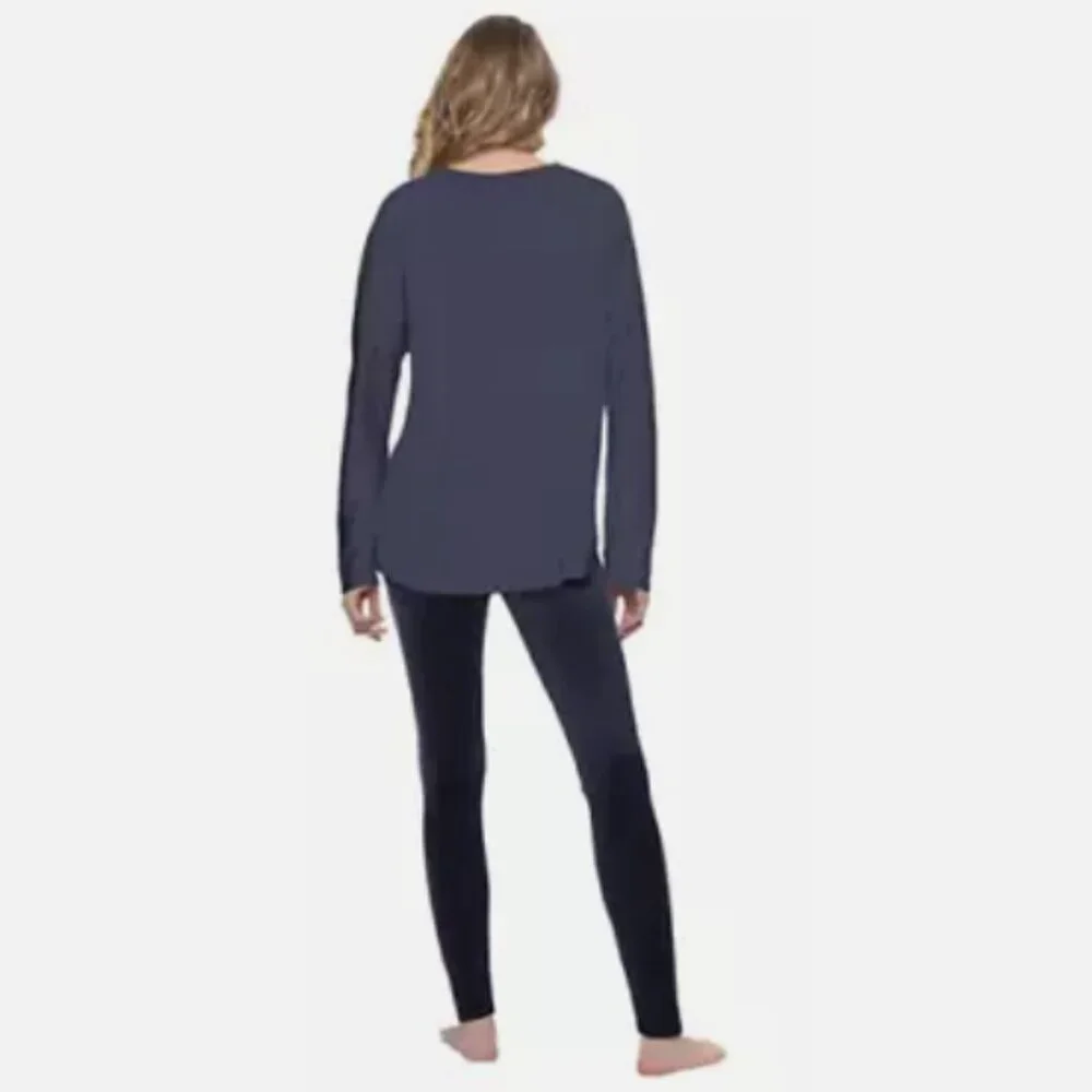 Felina Ultra Luxe Velour Legging set Navy M - Picture 2 of 2